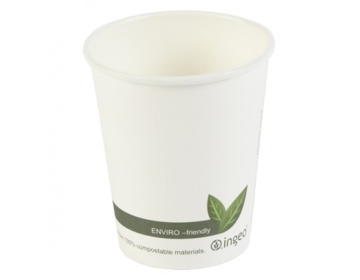 Biodegradable Single Wall Coffee Cups & Lids